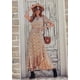 thumbnail image 3 of Vestido Floral de Verano PRETTYGARDEN XL Cruzado con Escote en V y Largo Maxi, 3 of 8