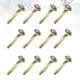 thumbnail image 4 of 100 mini clavos redondos de 8 x 16 mm, con forma de cuerno de dos patas, para manualidades infantiles (dorados), 4 of 6