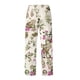 thumbnail image 5 of Pantalones de Cintura Alta Para Mujer Pantalones de Pierna Ancha Con Estampado Floral Elegante Con Estampado Vintage Odeerbi ODB-6, 5 of 5