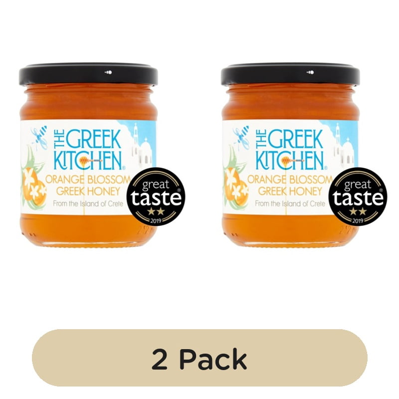 The Greek Kitchen Orange Blossom Greek Honey 250g, British Import (Pack of 2)