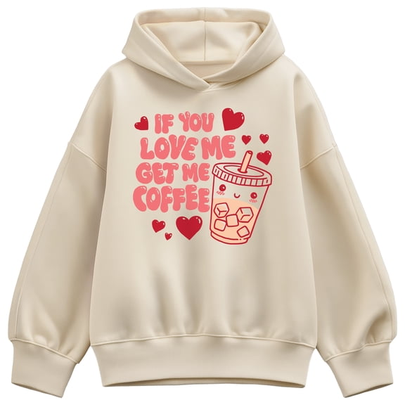 Instant Message - Bring Me Iced Coffee - Women's Oversized Fleece Hoodie Sweatshirt