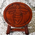 thumbnail image 2 of Cherry Finished Floral Stool / Ideal for Drinks and Child Seating, 2 of 2