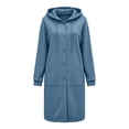 thumbnail image 7 of Miqool Long Hoodies for Women Long Sleeve Button Down Sweatshirts Drawstring Casual Fall Winter Track Jackets with Pockets, 7 of 7