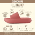thumbnail image 3 of Cushionaire Feather Pillow Slide Sandals for Women – Comfortable and Squishy Slip On Womens Slippers, Indoor Outdoor Shower Shoes, Beach Essential Cloud Slides, 3 of 19