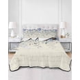 thumbnail image 3 of Quilts Twin Size, Blue Eucalyptus Leaves Soft Comforter Bedding Set for Bed, Farmhouse Retro Botanical Floral Lightweight Quilted Bedspread with Pillow Cover(2 Pieces) for All Season, 68x86 Inch, 3 of 6