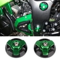 thumbnail image 4 of Marco de aleación de aluminio para motocicleta, cubierta decorativa con tornillo para Kawasaki Ninja 250 300, color verde, 4 of 7