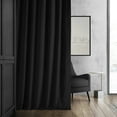 thumbnail image 4 of Half Price Drapes Signature Warm Black Velvet Blackout Curtains For Bedrooms (1 Panel), 50WX 120L, 4 of 12