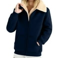 thumbnail image 1 of Ailaofu Veste Chandail en Molleton Décontractée à Fermeture Éclair Complète Doublée en Sherpa pour Femmes, 1 of 7