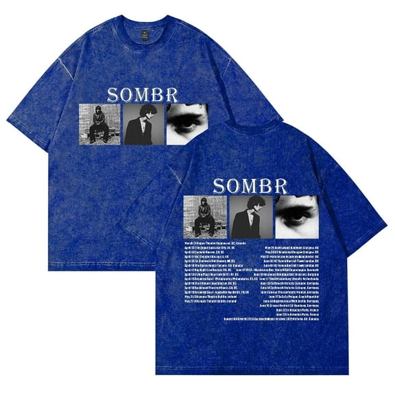 Sombr Retro Versatile T-shirt Fashionable Streetwear Adult Unisex Heavyweight Short Sleeved T-shirt