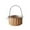 Khaki, variant on 1 Pcs Wicker Basket with Handle,Woven Baskets,Rotundity Imitation Rattan Fruit Storage Baskets,Empty Gift Basket for Vegetables, Food Serving, Display, Outdoor, Orange,5.9in Wide,3.54in High(Khaki)