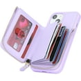 thumbnail image 6 of iPhone 14 Phone case Wallet with Zipper Card Holders for Women, iPhone 14 Case Wallet with Credit Card with Ring Kickstand Zipper Stand Case for iPhone14 - Lilac, 6 of 18