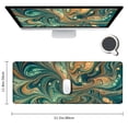 thumbnail image 2 of nygtbtfer Modern Teal Marble  Mouse pad Customized Mousepad Non-Slip Rubber Base Mouse Pads for Computers Laptop Office Desk Accessories Mouse pad 31.5x11.8 in, 2 of 6