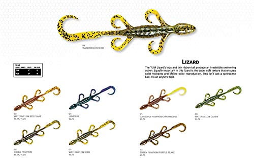 Yum Lizard6'' Green Pumpkin 10pk