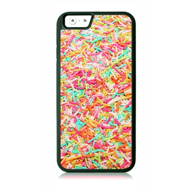 Pastel Sprinkles Print Black Rubber Case For The Apple Iphone 6 Plus Iphone 6s Plus Apple Iphone 6 Plus Accessories Iphone 6s Plus Accessories Walmart Com