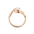 thumbnail image 4 of 14K Rose Gold 1.50 CT natural peach/pink VS Morganite Ring Flower Leaves Designer, 4 of 4