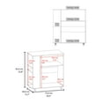 thumbnail image 3 of Cterwk 2 Doors Kitchen Cart with Microwave Shelf and 4 Wheels, Dark Brown, 3 of 8