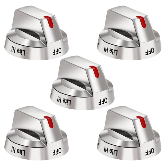 DG64-00473A Burner Control Dial Knob Range Oven Replacement Compatible with Samsung Gas Stove Knob NX58H5600SS NX58F5700WS NX58H5650WS NX58J7750SS NX58M6850SS, 5pcs