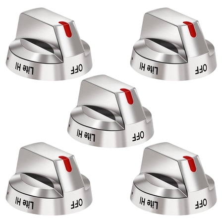 dg64-00473a burner control dial knob range oven replacement compatible with samsung gas stove knob nx58h5600ss nx58f5700ws nx58h5650ws nx58j7750ss nx58m6850ss, 5pcs