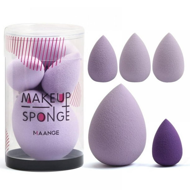 Mini Miracle Sponge Makeup Blender, Set of 5 Beauty Sponges, Purple Walmart.com