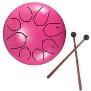 Steel Tongue Drum, 8-Note 6-Inch Drum Set, Percussion Instrument, with Travel Bag & Drumsticks for Music Enlightenment/Yoga