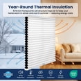 thumbnail image 3 of BlindsAvenue Cordless Cellular Shades, Room Darkening Blackout Honeycomb Blinds for Indoor Window, Thermal Insulation, Noise Reduction, White, 35"W x 48"H, 3 of 10