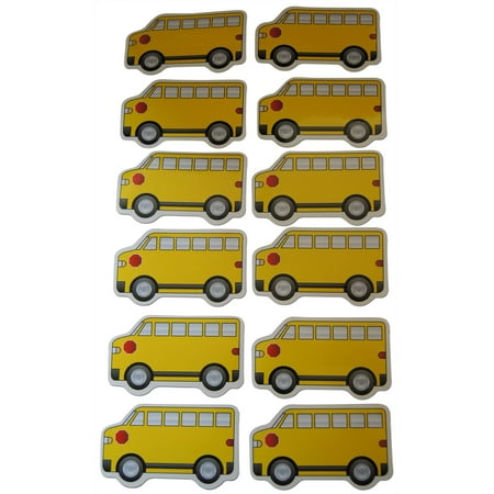 

Novel Merk Yellow School Bus Truck Small Refrigerator Magnets Set for Teacher Decorations Party Favors & Carnival Prizes Miniature Design (12 Pieces)