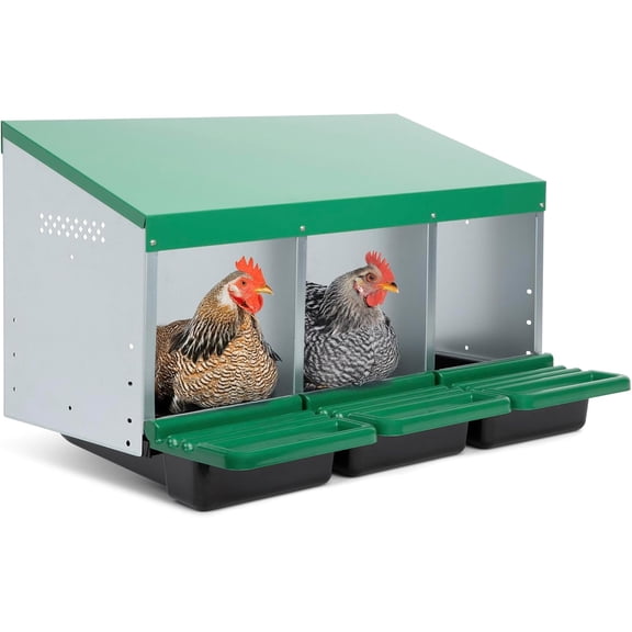 Homestead Essentials 3-Compartment Classic Rollout Chicken Nesting Box