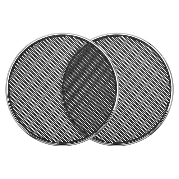 Unique Bargains 2pcs 4 Inch Car Audio Speaker Grill Cover Mesh Woofer Horn Guard Circle Grille Protector Silver Tone