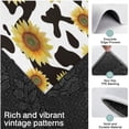 thumbnail image 3 of Black White Cow Pattern Sunflower Kitchen Rugs Sets Of 3,Kitchen Runner Rugs Non Skid Washable,Decorative Kitchen Floor Mats for Kitchen,Sink,Laundry,17"x30"+ 17"x47" + 17"x59", 3 of 6