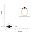 thumbnail image 4 of ANGARA Natural 1.6 Ct Classic Round Sapphire Three Stone Ring in 14K Rose Gold for Women (Size-7mm) | September Birthstone, Birthday, Anniversary, Jewelry Gift for Women | Natural Blue Sapphire Ring, 4 of 9