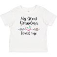 thumbnail image 3 of Inktastic My Great Grandma Loves Me Heart Great Grandchild Boys or Girls Baby T-Shirt, 3 of 5
