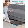 thumbnail image 4 of Laptop Desk for Bed, XX-Large Foldable Bed Tray Table for Eating Breakfast, Writing, Working, Gaming, Drawing with Storage Drawer, Handrest Bookstand, Tablet Stand, Phone Stand(Black Cherry), 4 of 6