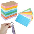 thumbnail image 2 of MesaSe 8 Pack 800 Pcs Lined Index Cards 3 x 5 Inches Ruled Study Cards with 8 Stainless Steel Binder Rings Colored Flash Cards Double Sided Revision Cards, 2 of 10