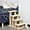Brown#6, variant on Cat Tree PawHut 25" 4-Step Multi-Level Carpeted Cat Scratching Post Pet Stairs, Beige,Cat Tree For Large Cats