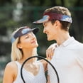 thumbnail image 5 of Kdxio Red And White Bird Couple Print Sun Visor Hat Golf Visor Adjustable Velcro Outdoor Sports Cap for Men Women, 5 of 6