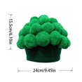 thumbnail image 3 of lanema Novelty Knit Cauliflower Hat for Female Girls Funny Headgear Hat Winter Warm Pullover Hat Prank Hat Skiing Cycling Cap, 3 of 14