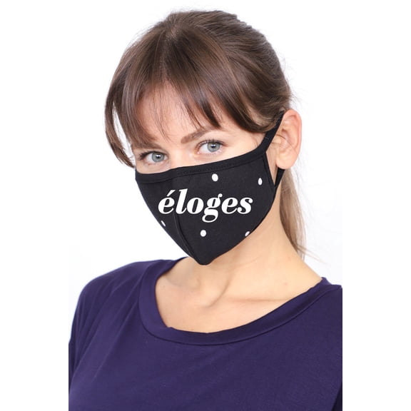 Made in U.S.A. Mask Polka Dot Pack (2pcs)/ 4 Colors Color: Black