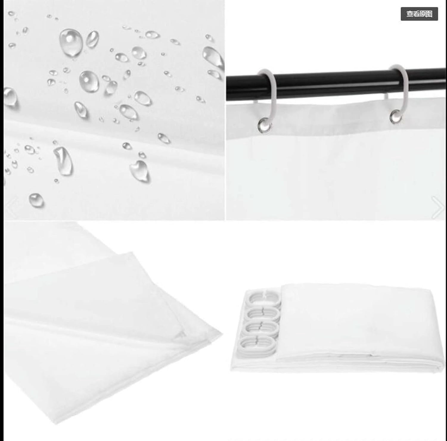 Red Rose 4 Pcs Shower Curtain Sets Non-Slip Rugs Bath Mat Toilet Cover U Shaped Mat Black Red Shower Curtain with 12 Hooks Red Rose Bathroom Set