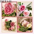 thumbnail image 6 of Artificial Peony and Rose Bouquet - Silk Flower Arrangement for Home, Party Decor, Cream White,Pink,1PC,Artificial flowers, 6 of 7