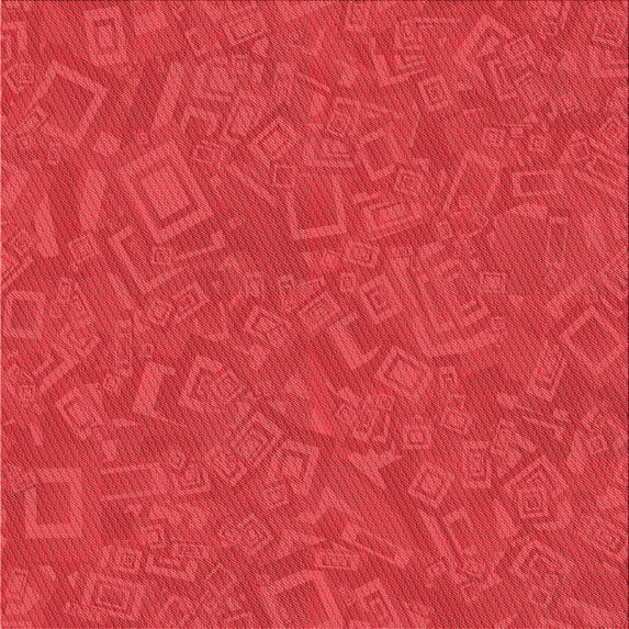 Ahgly Company Indoor Square Patterned Red Area Rugs, 7' Square