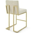 thumbnail image 3 of Privy Gold Stainless Steel Upholstered Fabric Counter StoolGold Beige, 3 of 7