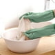 thumbnail image 4 of Guantes para lavar platos | Guantes de cocina impermeables de PVC con forro polar | Guantes de goma antideslizantes y duraderos para lavar platos, lavar la ropa y usar en el baño | Paquete de 2, 4 of 6