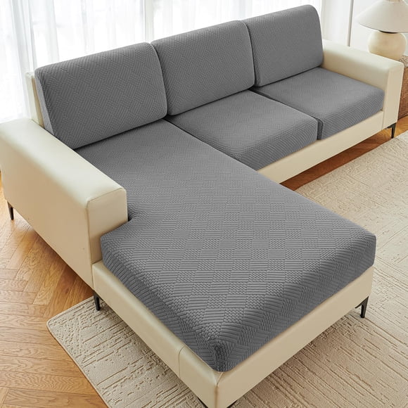 Deep Dream Sectional Couch Covers 6 Pieces, Stretch Couch Cushion Covers, L Shaped Washable Sofa Covers for Left/Right Sectional