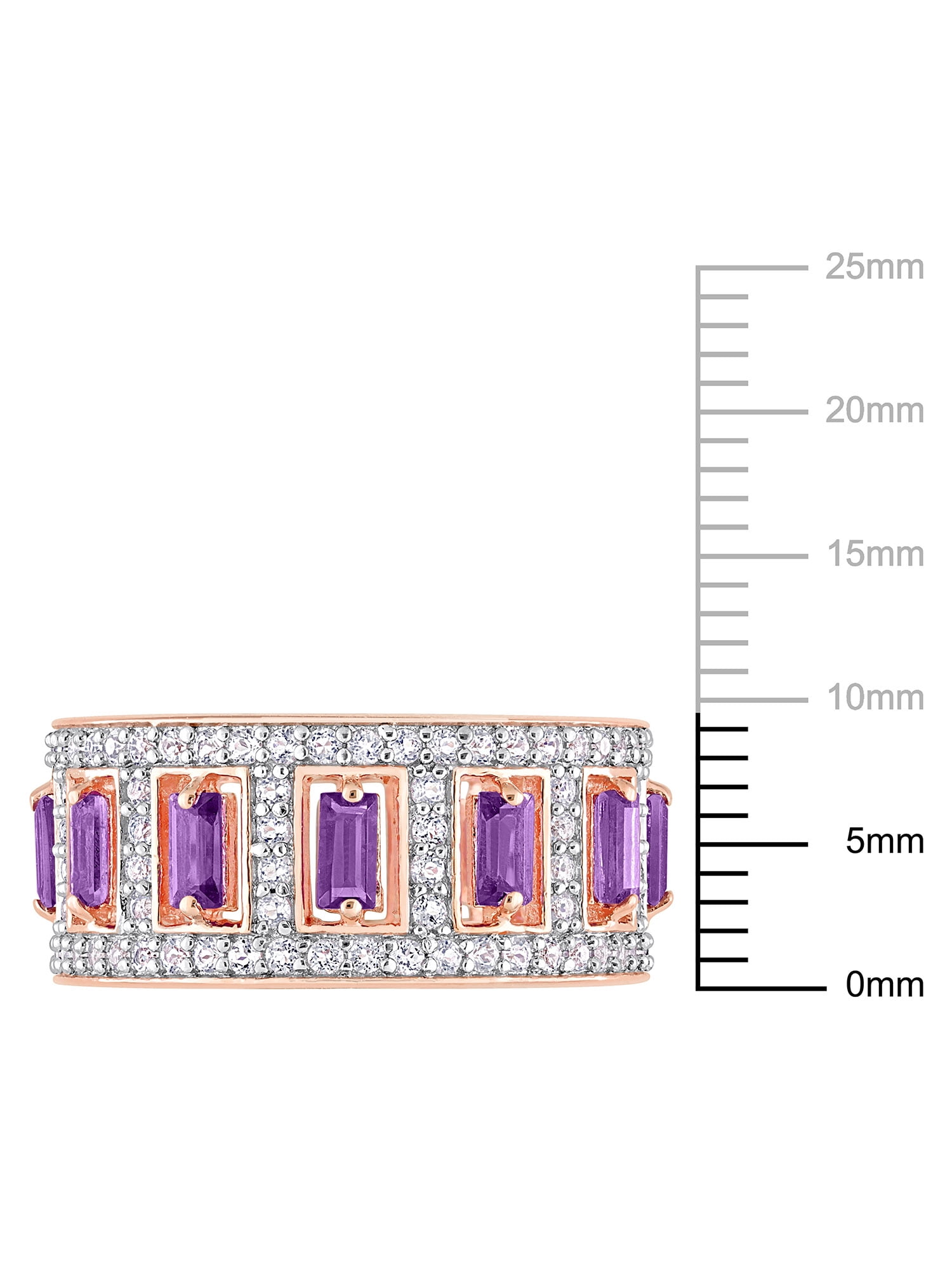 Everly Women's Amethyst and Topaz Sterling Silver Ring