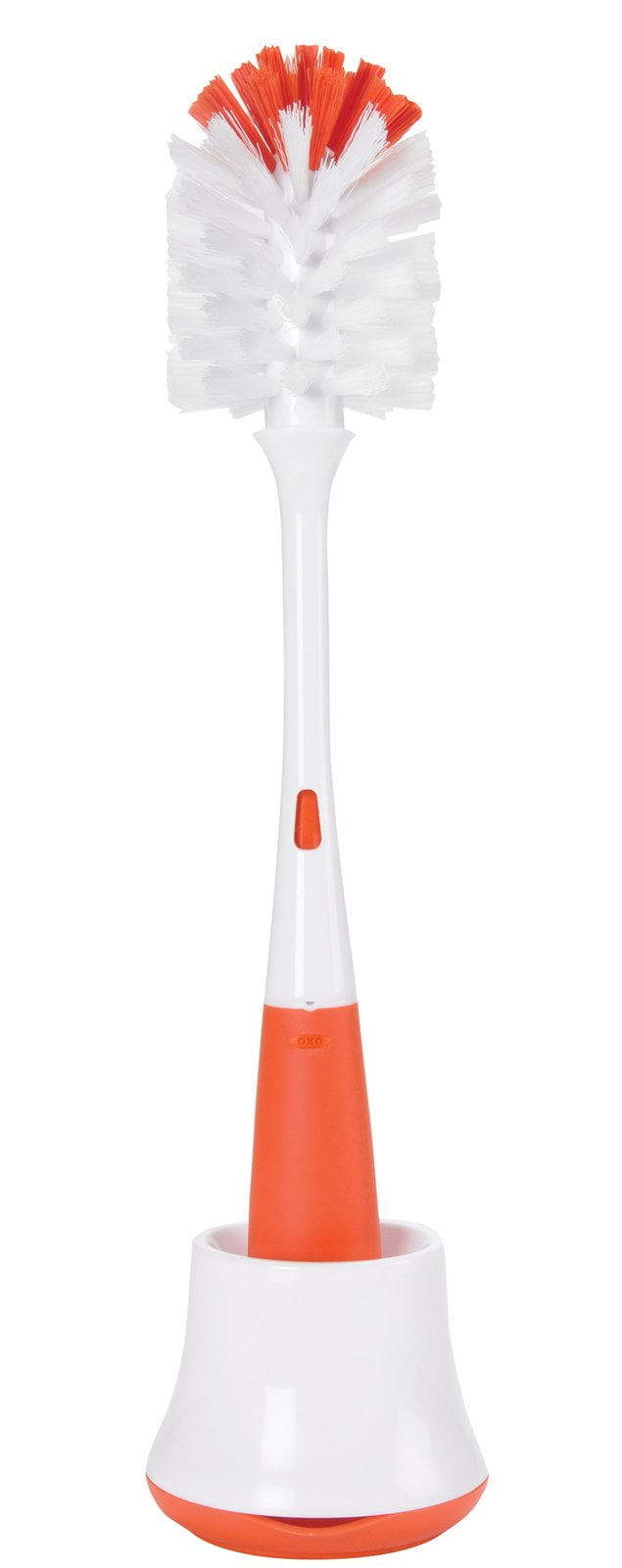 OXO Tot Bottle Brush with Nipple Cleaner and Stand Orange