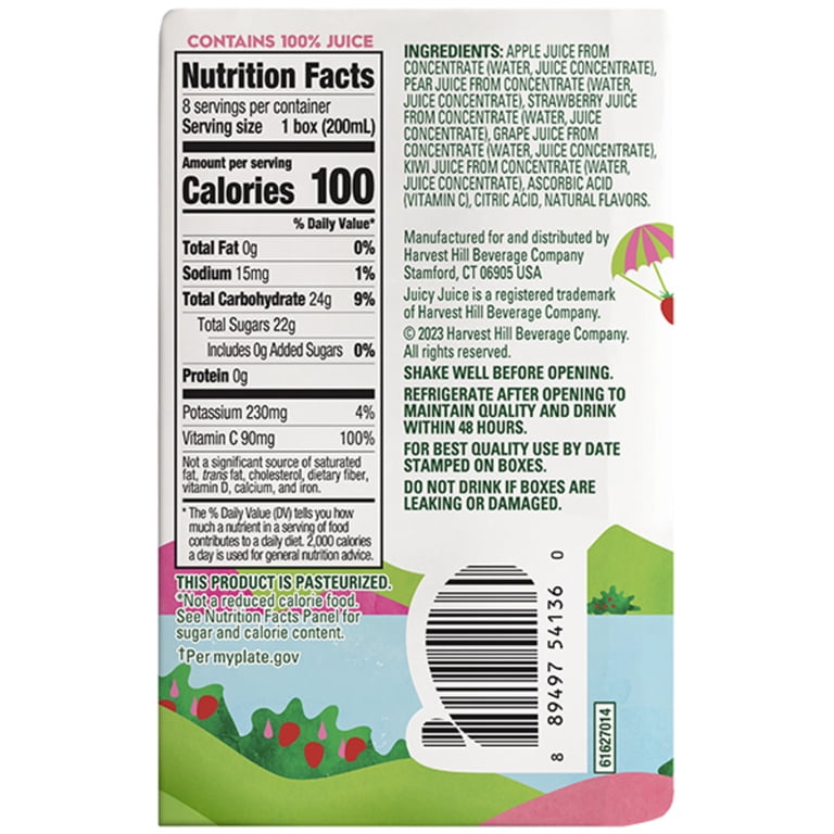 Juicy Juice 100% Juice, Kiwi Strawberry, 8 ct, 6.75 FL Oz