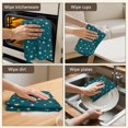 thumbnail image 5 of 6 Pcs Funny Kitchen Towels,Teal Christmas Star Pattern Microfiber Dish Towels,Kitchen Tea Towels,Kitchen Towel Set (18" X 26"), 5 of 7