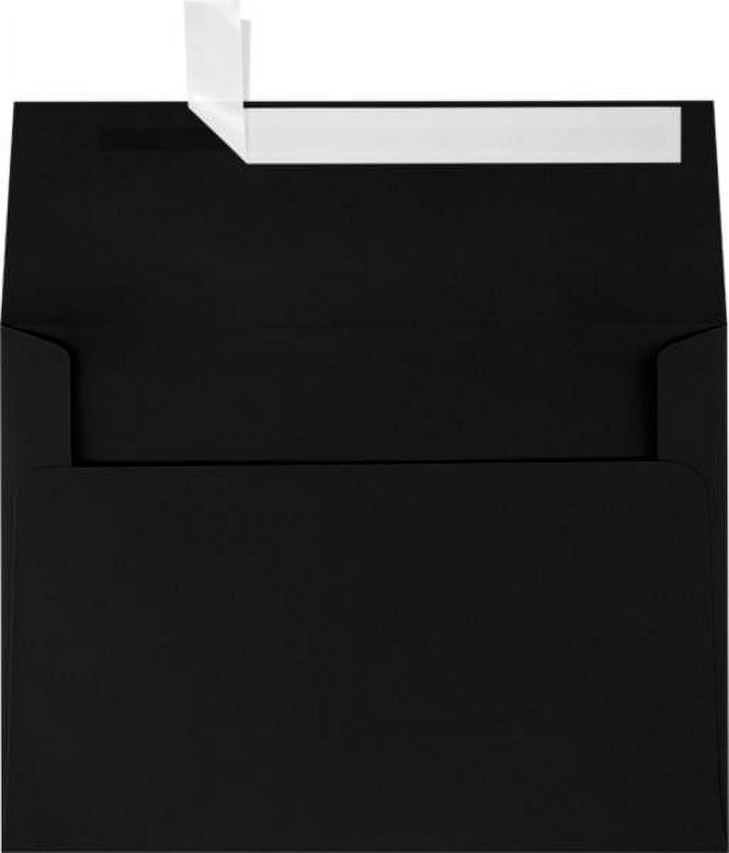 LUXPaper A7 Invitation Envelopes, 5 1/4 x 7 1/4, Midnight Black, 250/Pack
