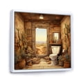 thumbnail image 2 of Designart "Toilet in the Desert Oasis" Bath & Laundry Floater Framed Canvas Print, 2 of 7