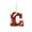 C_006, variant on 2D Christmas Letter Ornaments, 26 Pcs Alphabet Christmas Tree Hanging Decorations with Santa Hat for Xmas Party Decor